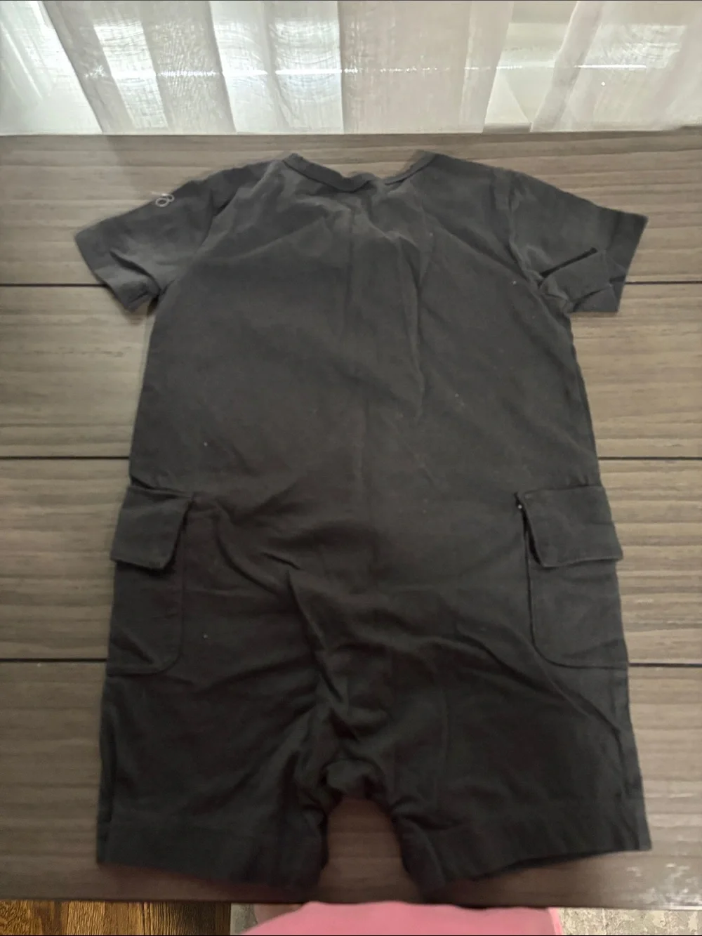 NWOT Carter's Black Short-Sleeve Baby One-Piece with Palm Tree Embroidery